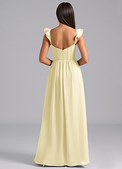 Azazie Denisse Suknie dla druhen Linia A Marszczony Szyfon Do ziemi Sukienka image2