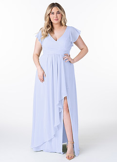 Azazie Omari Bridesmaid Dresses Lavender A-Line Chiffon Dress image7