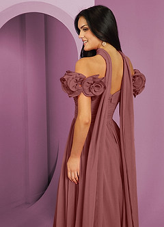 Barbie ♥ Azazie Bridesmaid Dresses Amethyst A-Line Off the Shoulder Chiffon Convertible Dress image19