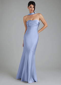 Azazie Marryn Bridesmaid Dresses Ice Mermaid Sweetheart Neckline Stretch Satin Dress image1