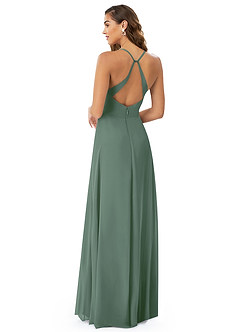 Azazie Davis Bridesmaid Dresses A-Line V-Neck Chiffon Floor-Length Dress image4