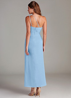 Azazie Eren Brautjungfernkleider Meerjungfrau-Linie One-Shoulder Chiffon Kleid Puderblau image7
