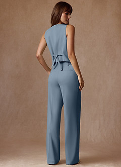 front Rowan Blu Polveroso Pantaloni Performance in tessuto raffinato