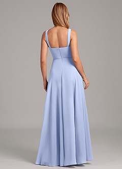 Azazie Shaude Brautjungfernkleider A-Linie Plissee Chiffon Kleid Eis image2
