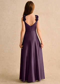 Azazie Rosita Girls Formal Flower Girl Klänningar Klä A-Line i Stretch Satin Plisserad image5