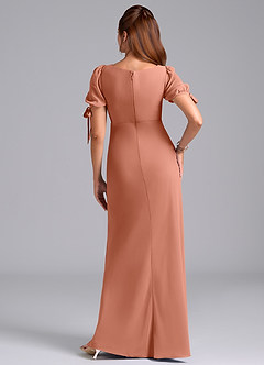 Azazie Pheby Final Sale MAI TAI A-Line Pleated Chiffon Dress image6