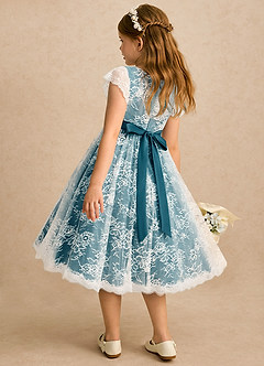 Azazie Maisie Flower Girl Klänningar Klänning A-linje i Spets image5