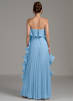 Azazie Alexia Bridesmaid Dresses Powder Blue A-Line Ruched Chiffon Dress image7
