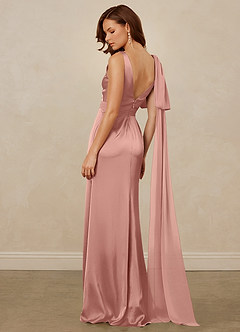 Christian Siriano Bridal for Azazie 1011 Bridesmaid Dresses Rosette Mermaid Bow Stretch Satin Dress image9