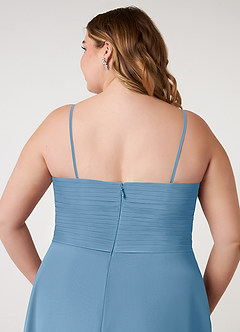 Azazie Arabella Allure Robes de demoiselle d'honneur Robe Trapèze Convertible en Mousseline de soie Encolure en Forme de Cœur Acier Bleuté image19