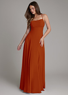 Azazie Irelia Bridesmaid Dresses Paprika A-Line Sweetheart Neckline Chiffon Dress image1