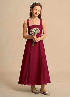 Azazie Tater Girl Flower Girl Klänningar Klä A-Line i Chiffong Plisserad image5