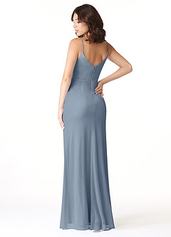 Azazie Deandra Bridesmaid Dresses Twilight Mermaid Pleated Mesh Dress image4