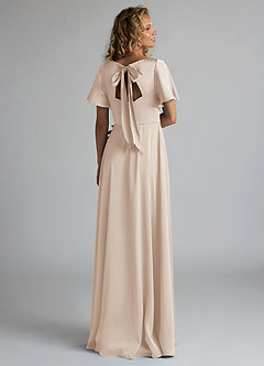 Azazie Kimber Bridesmaid Dresses White Alabaster A-Line Ruched Stretch Satin Dress image2