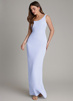 Azazie Hadley Bridesmaid Dresses Lavender Mermaid Pleated Chiffon Dress image4