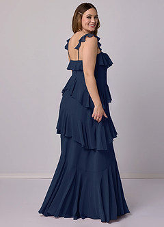 Barbie ♥ Azazie Bridesmaid Dresses Dark Navy A-Line Sweetheart Neckline Chiffon Dress image10