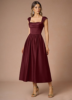 Dana Wine Midi Dress image4