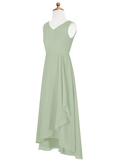 Azazie Odelia A-Line Pleated Chiffon Asymmetrical Junior Bridesmaid Dress image8
