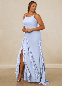 Christian Siriano Bridal for Azazie 1006 Brautjungfernkleider Meerjungfrau-Linie Gestreift Chiffon Kleid Eis image11