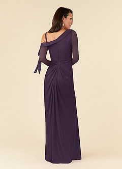 Azazie Marna Kleider für die Brautmutter Etui One-Shoulder Gittergewebe Kleid Pflaume image3