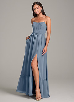 Azazie Kailee Bridesmaid Dresses Twilight A-Line with Pockets Chiffon Dress image4