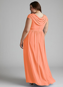 Azazie Organa Brautjungfernkleider A-Linie Plissee Chiffon Kleid Sonnenuntergang image10
