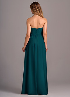 Azazie Joni Bridesmaid Dresses Pine A-Line Strapless Chiffon Convertible Dress image5