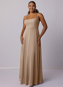 Barbie ♥ Azazie Bridesmaid Dresses Taupe A-Line Chiffon Dress image7