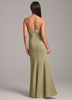 Azazie Yola Final Sale Moss Green Mermaid Strapless Chiffon Convertible Dress image6