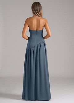 Azazie Adeline Bridesmaid Dresses Twilight A-Line Strapless Stretch Satin Convertible Dress image5
