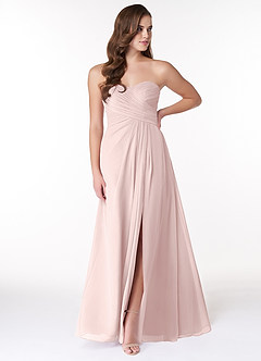 Azazie Arabella Allure Brautjungfernkleider Wandelbar A-Linie Herzausschnitt Chiffon Kleid Zartrosa image1