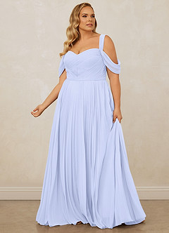 Christian Siriano Bridal for Azazie 1013 Brautjungfernkleider A-Linie Schulterfrei Chiffon Kleid Lavendel image13