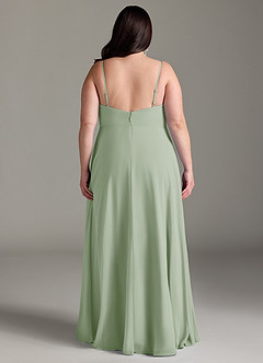 Azazie Akita Bridesmaid Dresses Dusty Sage A-Line Chiffon Dress image6