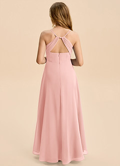 Azazie Gia Junior Rosette A-Line Pleated Chiffon Dress image2