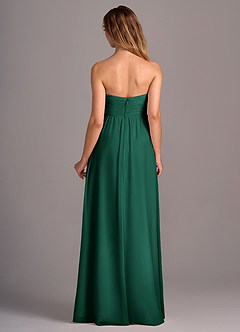 Azazie Joni Bridesmaid Dresses Emerald A-Line Strapless Chiffon Convertible Dress image5