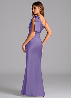 Azazie Yuanna Bridesmaid Dresses Tahiti Mermaid One Shoulder Stretch Satin Dress image6