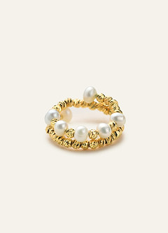 front Pearl Beaded Wrap Ring