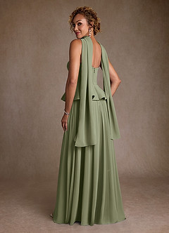 Azazie Josabeth Mother of the Bride Dresses Pistachio A-Line Pleated Chiffon Dress image6