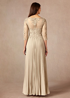 Azazie Corinne Kleider für die Brautmutter A-Linie Pailletten Chiffon Kleid Champagner image4