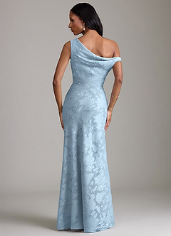 Azazie Emerson 신부 들러리 드레스 인어 오프 더 숄더 플로럴 번아웃 바닥 길이 드레스 image6