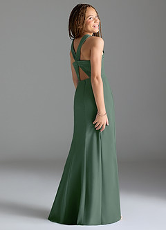 Azazie Rue Junior Eucalyptus Mermaid Side Slit Chiffon Dress image5