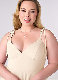 Barbie ♥ Azazie 신부 들러리 드레스 A라인 쉬폰 플로어 길이 드레스 image9