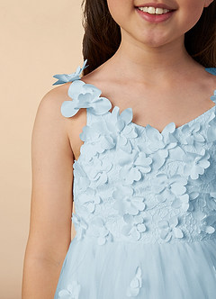 Azazie Ceres vestidos de niña de las flores Vestido de Azul Cielo de Tul de Princesa con Encaje image3
