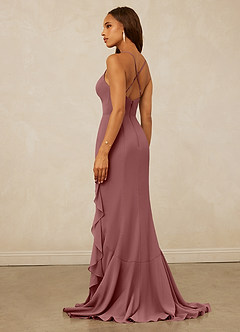 Christian Siriano Bridal for Azazie 1006 Bridesmaid Dresses Desert Rose Mermaid Ruched Chiffon Dress image2