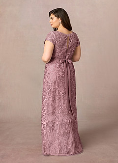 Azazie Dorit Mère de la mariée Robes Robe Fourreau en Dentelle Découpé Rose Poussiéreuse image9