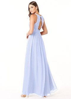 Azazie Luz Bridesmaid Dresses Lavender A-Line Lace Chiffon Dress image4