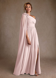 Azazie Lancaster Abiti per la Madre della Sposa Abito A-Line in Chiffon Monospalla Rosa Rossore image3