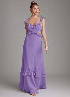 Azazie Malaya Bridesmaid Dresses Tahiti A-Line Corset Chiffon Dress image4