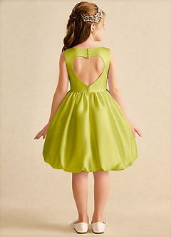 Azazie Nirvana Robe Demoiselle D'honneur Fillette Robe Princesse en Mat Satiné Rayé Citronnelle image1