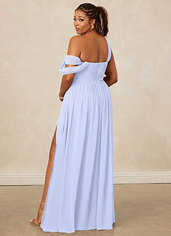 Christian Siriano Bridal for Azazie 1014 Bridesmaid Dresses Lavender A-Line Off the Shoulder Chiffon Dress image11